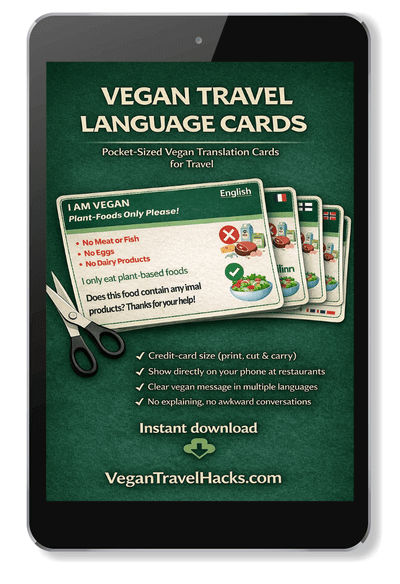 Vegan travel language cards bundle